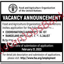 Latest Govt Jobs - Food And Agriculture Organization Jobs 2023 - Islamabad Jobs